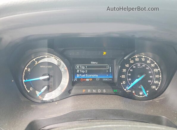 1FTER1EH1KLB02604 2019 FORD RANGER Синий Вид щитка приборов