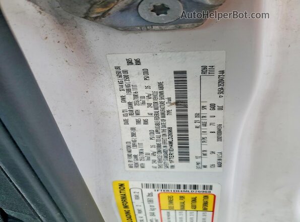 1FTER1EH4MLD26968 2021 FORD RANGER White VIN sticker view
