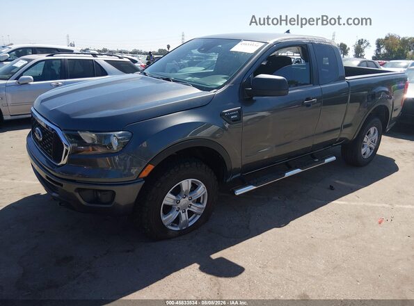 1FTER1EH7KLA90491 2019 FORD RANGER Gray Առջևի ձախ երեք քառորդ տեսարան