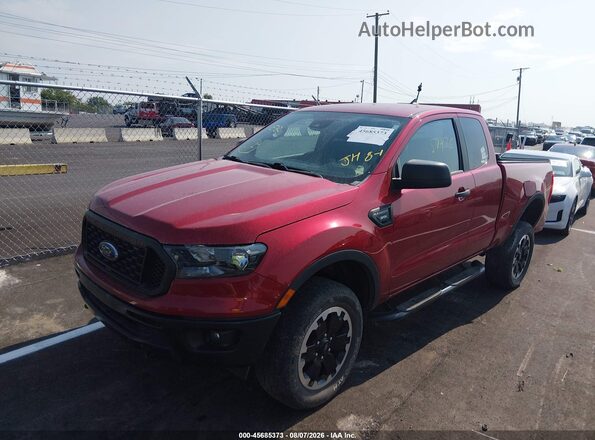 1FTER1FH6MLD18613 2021 FORD RANGER Red Առջևի ձախ երեք քառորդ տեսարան