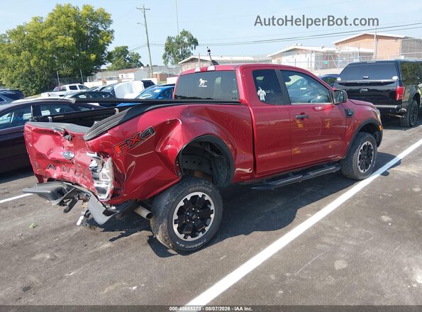 1FTER1FH6MLD18613 2021 FORD RANGER Red Սալոնի հետևի տեսք