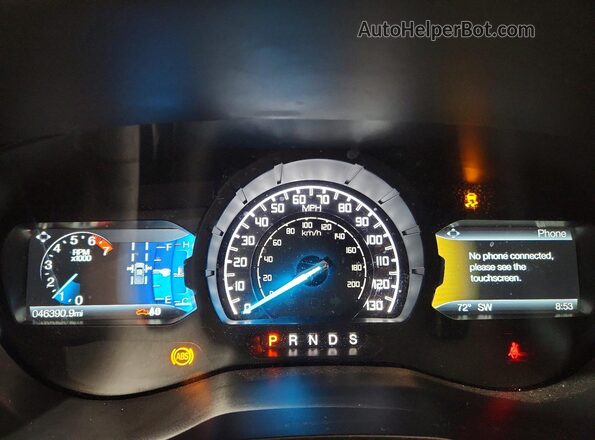 1FTER1FHXNLD34489 2022 FORD RANGER Gray Вид щитка приладів