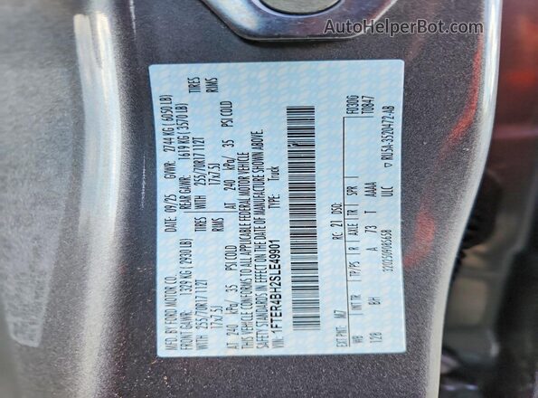 1FTER4BH2SLE49901 2025 FORD RANGER Gray Vista del compartimento del motor