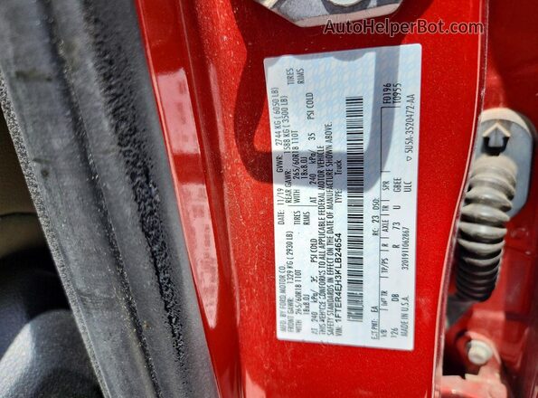 1FTER4EH3KLB24654 2019 FORD RANGER Red Вид підкапотного простору