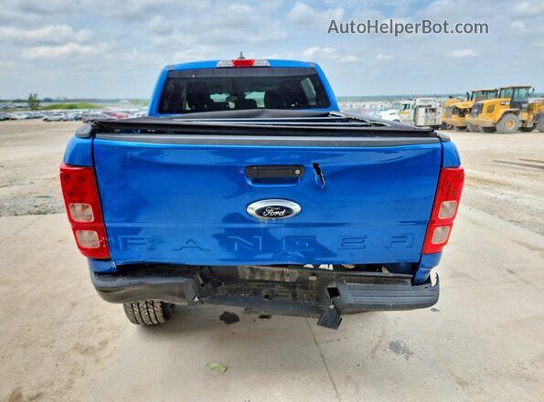 1FTER4EHXMLD09738 2021 FORD RANGER Blue Вид ззаду