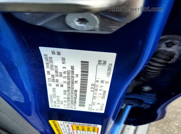 1FTER4FH5KLA01369 2019 FORD RANGER Синий Вид наклейки с VIN-кодом