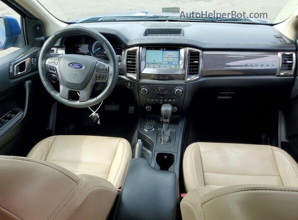 1FTER4FH5KLA01369 2019 FORD RANGER Синий Вид панели приборов