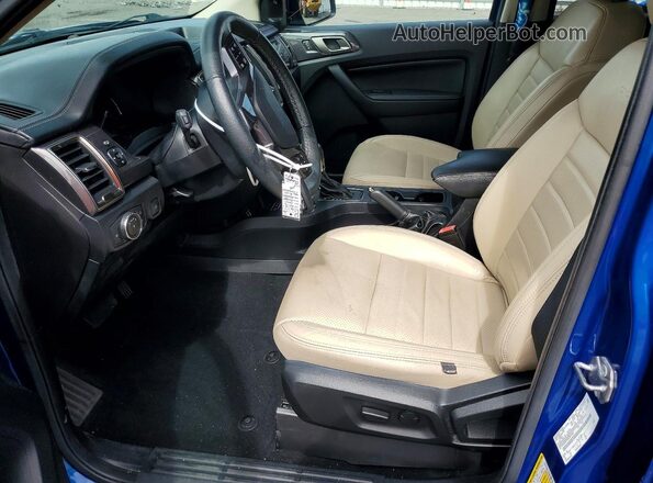 1FTER4FH5KLA01369 2019 FORD RANGER Синий Вид салона спереди