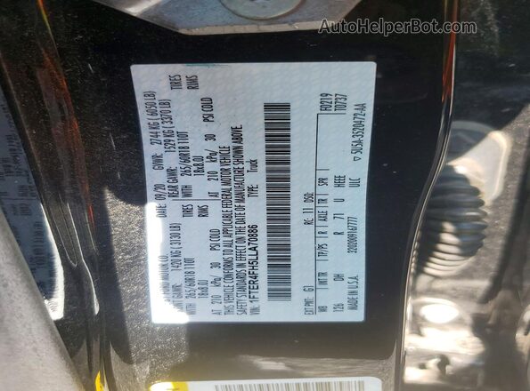 1FTER4FH5LLA70886 2020 FORD RANGER Black Շարժիչի բաժամունքի տեսք