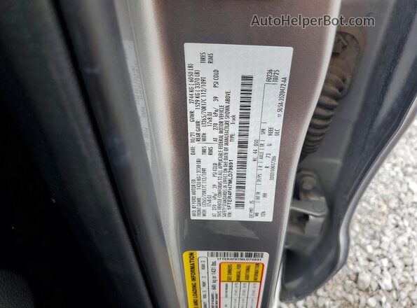 1FTER4FH7MLD79891 2021 FORD RANGER Gray ძრავის განყოფილების ხედი