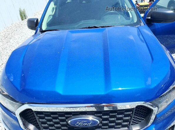 1FTER4FHXKLA19981 2019 FORD RANGER Blue Вид задньої частини салону