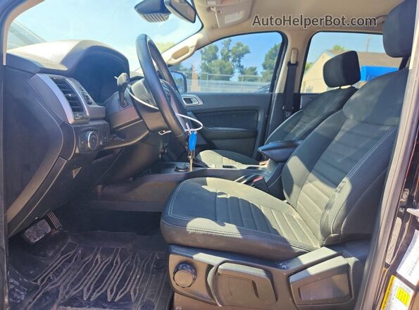 1FTER4FHXLLA82662 2020 FORD RANGER Black Widok wnętrza z przodu