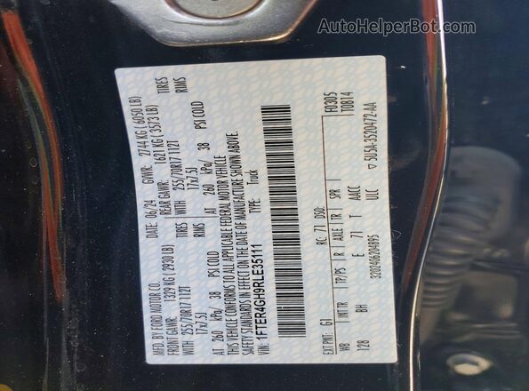 1FTER4GH9RLE35111 2024 FORD RANGER Black ძრავის განყოფილების ხედი