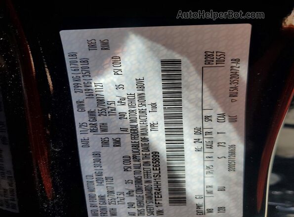 1FTER4HH1SLE65899 2025 FORD RANGER Black Widok komory silnika