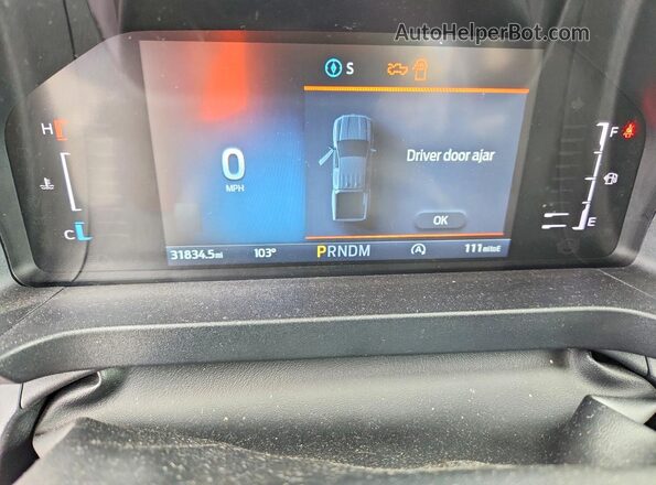 1FTER4HH4RLE15525 2024 FORD RANGER White Instrument cluster view