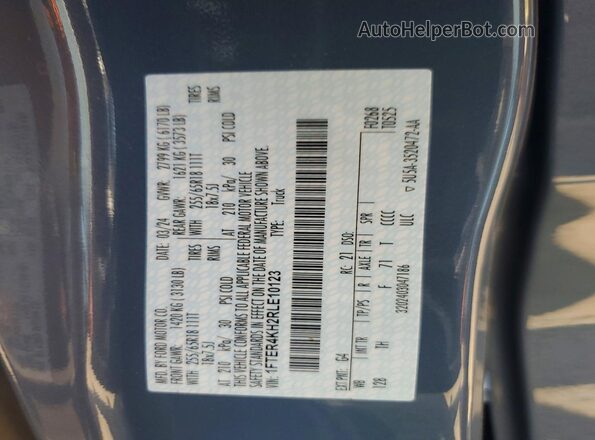 1FTER4KH2RLE10123 2024 FORD RANGER Синий Вид подкапотного пространства