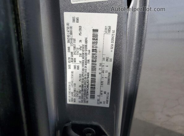 1FTEW1C46LKD78406 2020 FORD F150 Silver VIN կոդի պիտակի տեսք