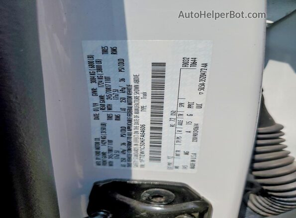 1FTEW1C50KFA64606 2019 FORD F150 White ძრავის განყოფილების ხედი
