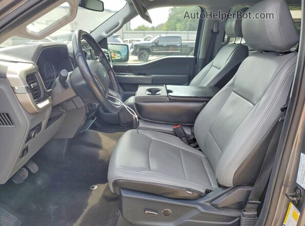1FTEW1C50MFA71462 2021 FORD F150 Gray Front interior view