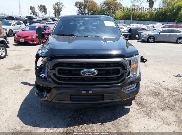 1FTEW1C51MFB25996 2021 FORD F150 Black Вид щитка приладів