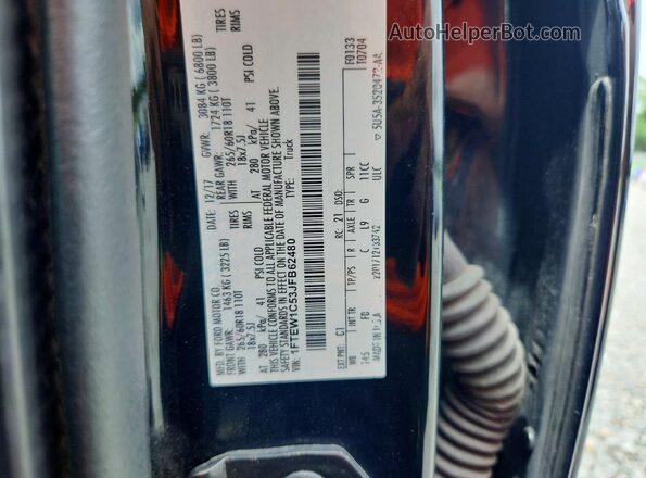 1FTEW1C53JFB62480 2018 FORD F150 Black ძრავის განყოფილების ხედი