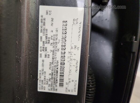 1FTEW1C55MFA75751 2021 FORD F150 Gray Engine compartment view