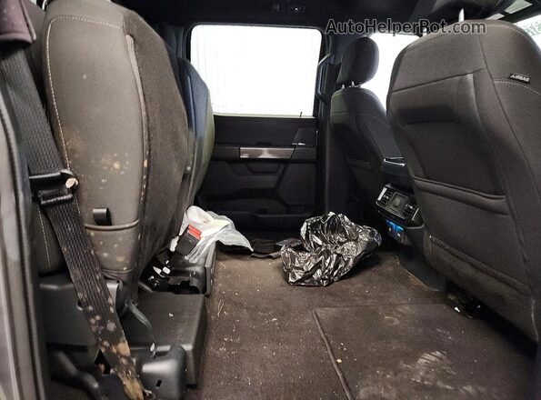 1FTEW1C55MFA75751 2021 FORD F150 Gray Rear seats view