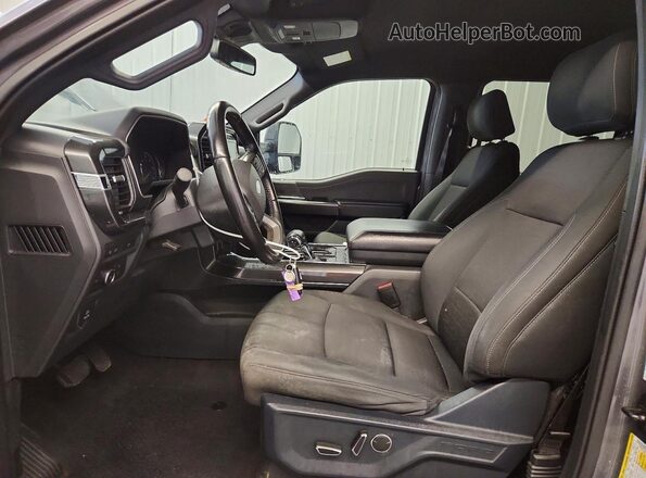 1FTEW1C55MFA75751 2021 FORD F150 Gray Front interior view
