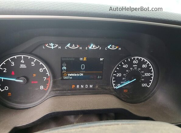 1FTEW1C55MKE70200 2021 FORD F150 White Instrument cluster view