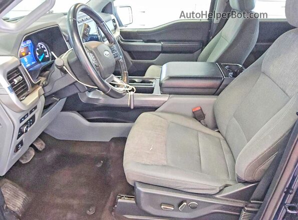 1FTEW1C56MFC40030 2021 FORD F150 Синий Вид салона спереди