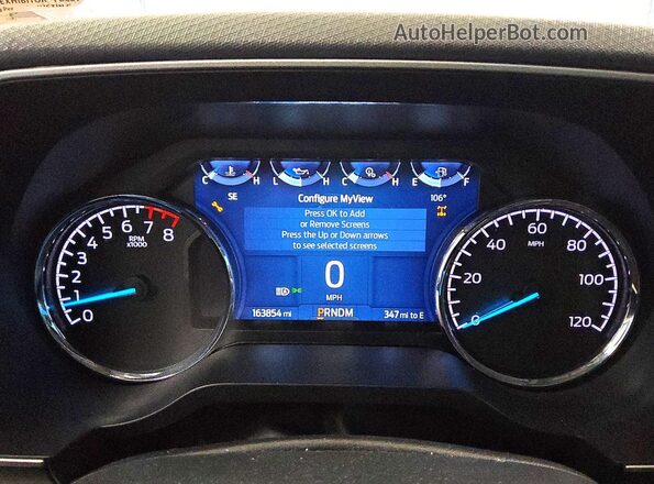 1FTEW1C56NKD50214 2022 FORD F150 Белый Вид щитка приборов