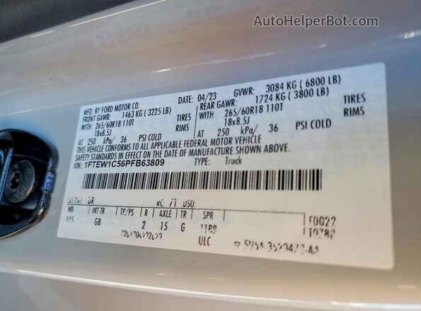 1FTEW1C56PFB63809 2023 FORD F150 Gray Շարժիչի բաժամունքի տեսք
