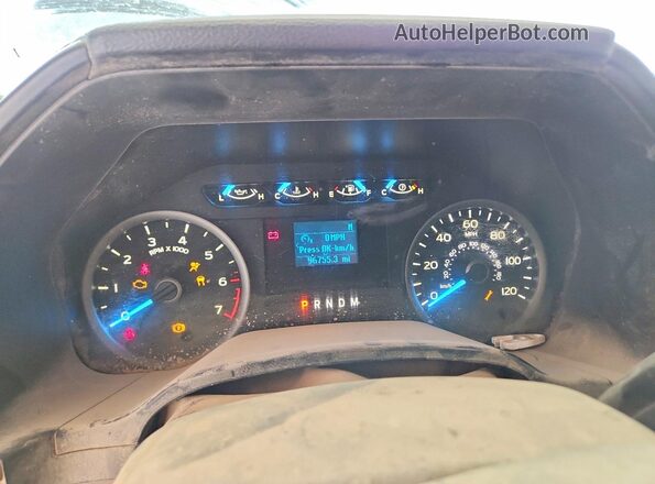 1FTEW1C57JFA07883 2018 FORD F150 Gray Вид щитка приладів