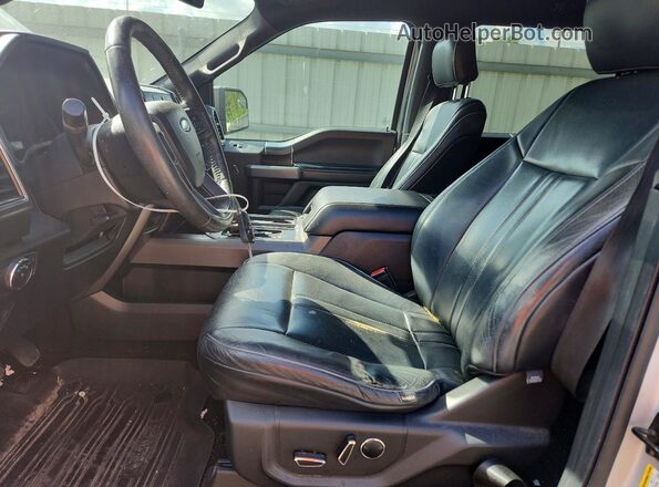 1FTEW1C59JKC90634 2018 FORD F150 Silver Widok wnętrza z przodu