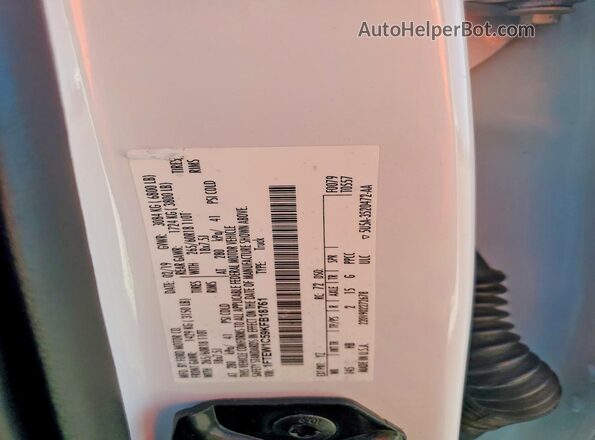 1FTEW1C59KFB18761 2019 FORD F150 White ძრავის განყოფილების ხედი