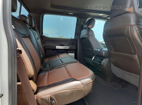 1FTEW1C59MFA31302 2021 FORD F150 White Rear seats view