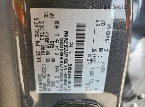 1FTEW1C59PKF42889 2023 FORD F150 Gray ძრავის განყოფილების ხედი