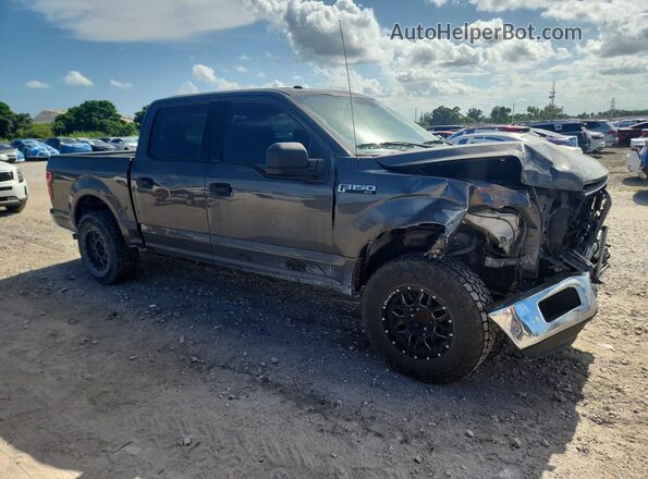 1FTEW1C5XJKC86642 2018 FORD F150 Серый Передняя правая четверть