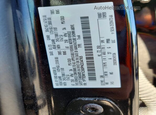 1FTEW1C80PKD34765 2023 FORD F150 Black Вид підкапотного простору