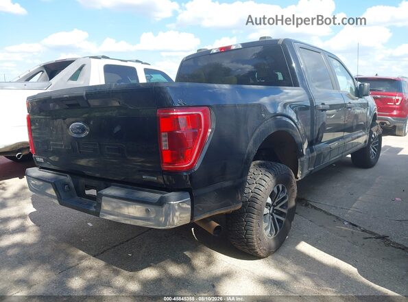 1FTEW1C82PFA25467 2023 FORD F150 Black უკანა მარჯვენა