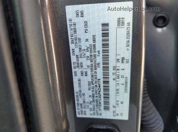 1FTEW1C82PKD44178 2023 FORD F150 Gray Vista del compartimento del motor