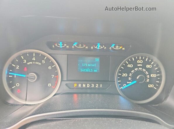 1FTEW1C84HFC04756 2017 FORD F150 Серебряный Вид щитка приборов