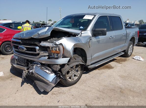 1FTEW1C86NFB65910 2022 FORD F150 Silver წინა მარცხენა ხედი სამი მეოთხედიდან