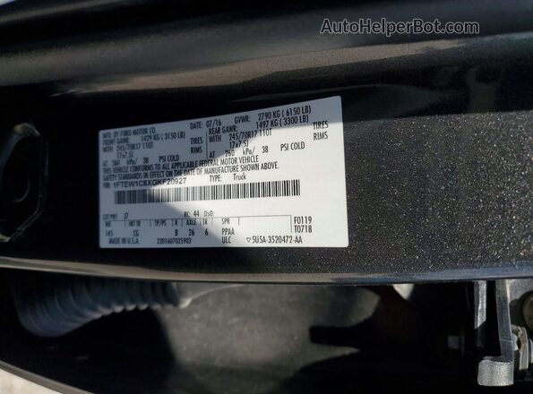 1FTEW1C8XGKF20927 2016 FORD F150 Gray Vista del compartimento del motor