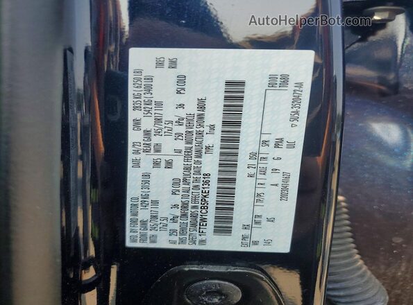 1FTEW1CB5PKE13618 2023 FORD F150 Black Շարժիչի բաժամունքի տեսք