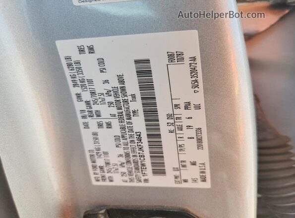 1FTEW1CB7JKF34643 2018 FORD F150 Серебряный Вид подкапотного пространства