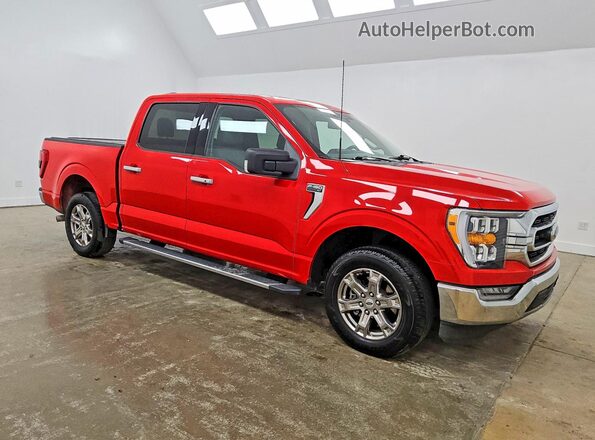 1FTEW1CBXMKE66536 2021 FORD F150 Красный Передняя правая четверть