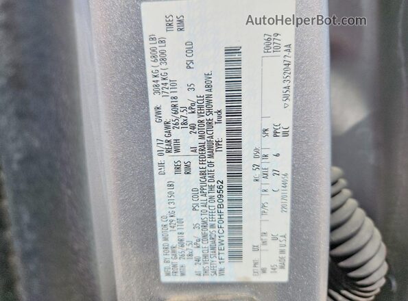 1FTEW1CF0HFB09562 2017 FORD F150 Silver ძრავის განყოფილების ხედი