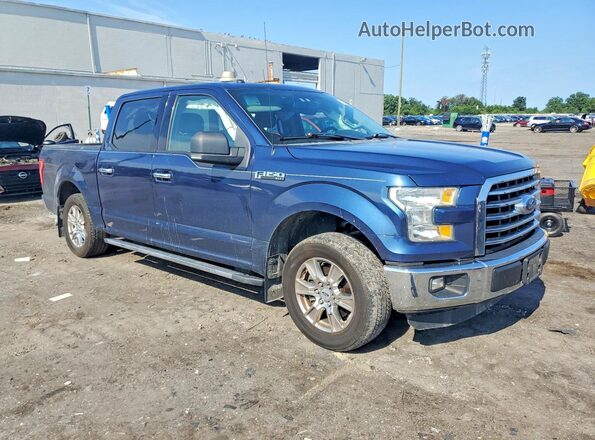 1FTEW1CF1GFD35849 2016 FORD F150 Синий Передняя правая четверть