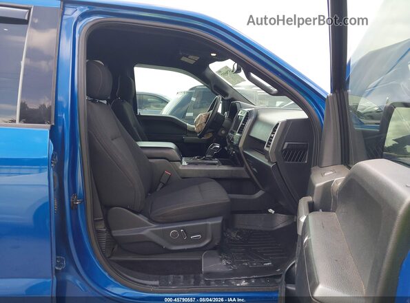 1FTEW1CF1HKE48581 2017 FORD F150 Blue Вид салону спереду